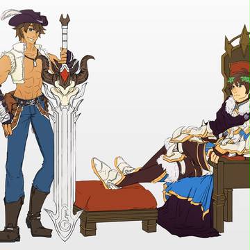 鍛冶屋さん(WS) と 闘士さん (Warrior)
