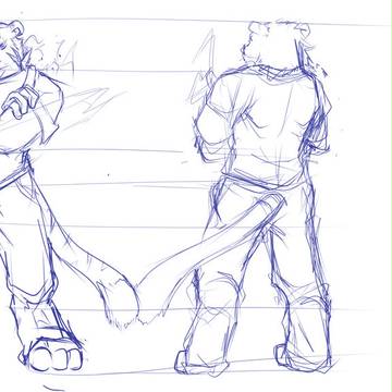 擬人化した動物の姿の絵リファレンスシート