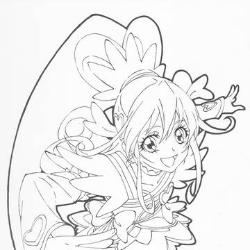 塗り絵用線画(プリキュア他)