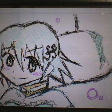 電子辞書でさやかちゃん描いてみた。