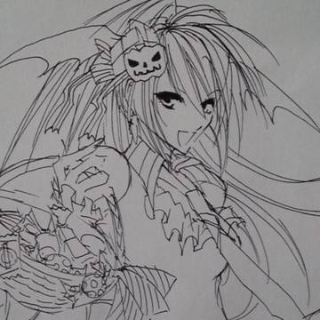 ハロウィン線画