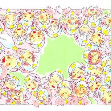 合唱お疲れ！クラス全員イラスト