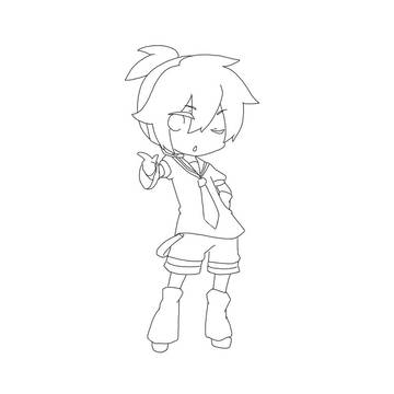 レン君とKAITO兄の塗り絵