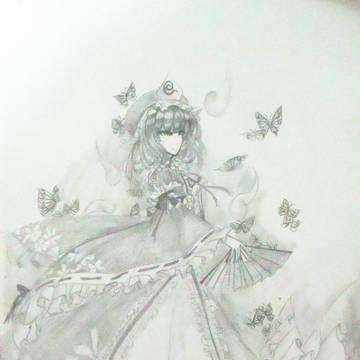 【手绘】【西行寺幽幽子小姐】【崩