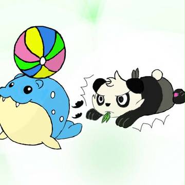 海豹球和不良熊猫，タマザラシ and ヤンチャム
