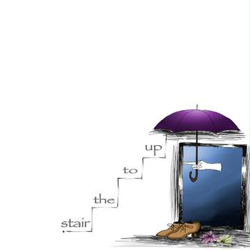 up to the stair