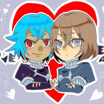 エイナムくんとアルファくんとベータちゃん。