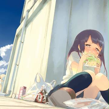 屋上に咲く花