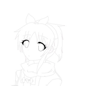 安部菜々さん・線画