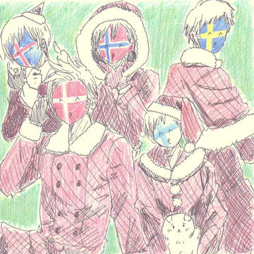北欧５でクリスマス　落書き