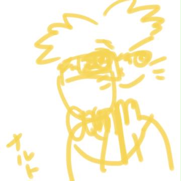 目つむって描いてみた（ナルト）