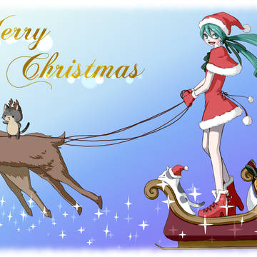 Merry Christmas!! ミクサンタ+猫
