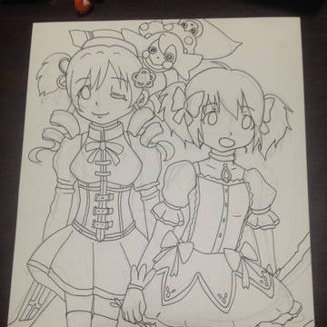マミまど。ペン入れだけ