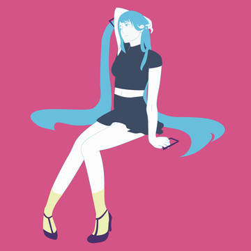 髪まとめミク