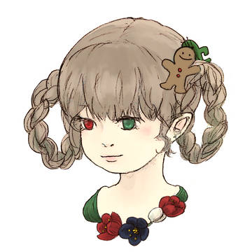 ララフェルxクリスマスローズ