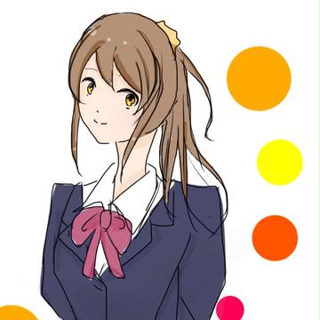 オレンジ色の