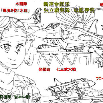 戦艦伊勢　搭載機「七三式水戦（フロート付きAV-8J）