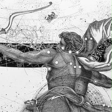 ギリシャ神話風のペン画