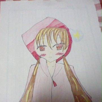 フードかぶってる女の子