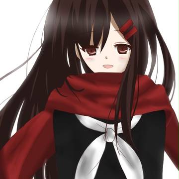 赤マフラー少女