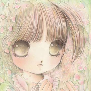 色鉛筆おんなのこふわこ