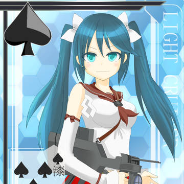 【方舟企画Ⅳ】艦これトランプ風絵(♠/７)
