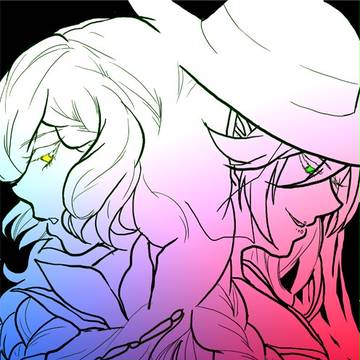 【PxEm】赤と青の鷺【交流ファンアート】