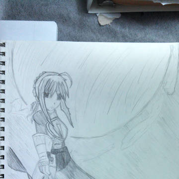 Saber Sketch Fate Stay Night