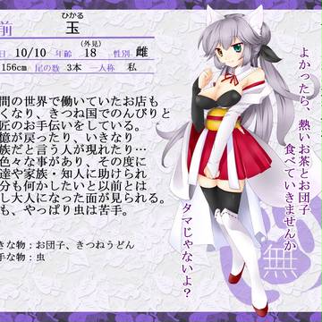 【ぴくキツネ・陰】 玉 【無狐】