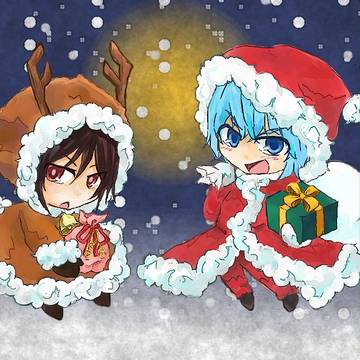 サンタ君とトナカイちゃんよ