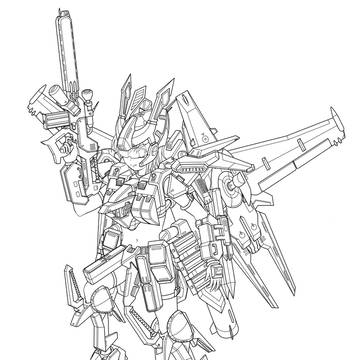 メカ少女線画（C85　西そ１６b　WCE用イラスト）