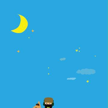 馬と少年と白夜