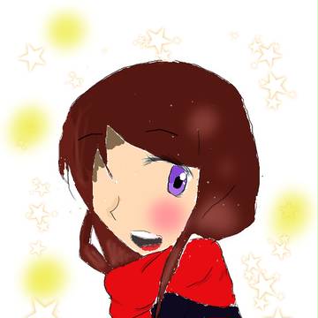 マフラーを巻いた少女