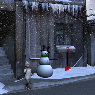 また雪が降ってきた