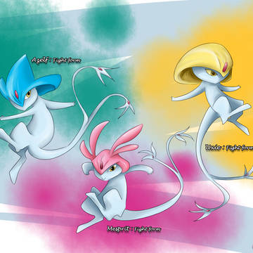 Uxie&Mesprit&Azelf Fight Form?