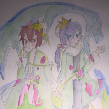 [薄桜鬼]沖田さん＆齋藤さん　水彩