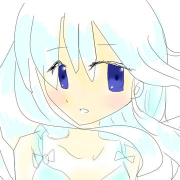夏の涼しげな女の子