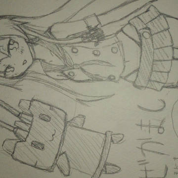 見よう見まねで島風ちゃんを描いてみた！