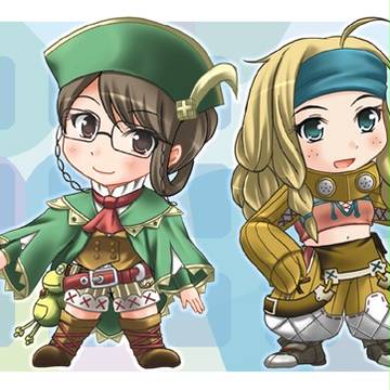 C85配布用イラスト（旅団の看板娘＆加工屋の娘）