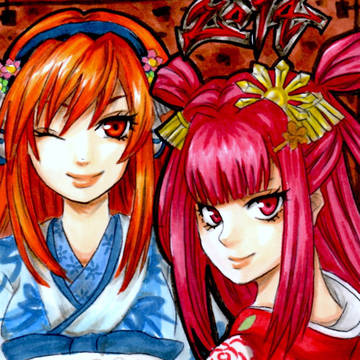 2014年賀状　彩葉＆天土