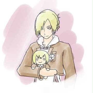 アニとアルミン人形