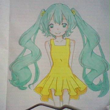 初音ちゃんをホワホワと。