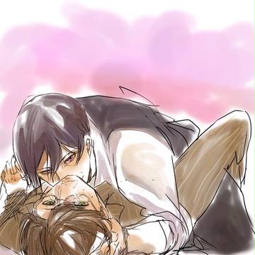 腐向け制服のオジ様落書き