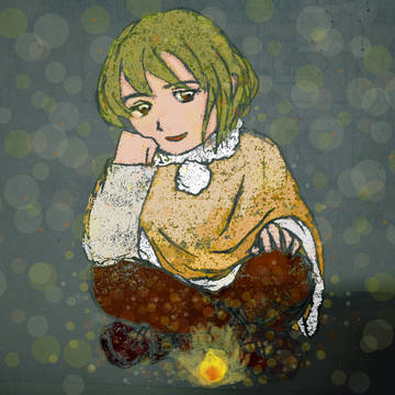 夜の子供 火をのぞむ