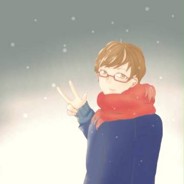 お年賀用に描いたあろま先生