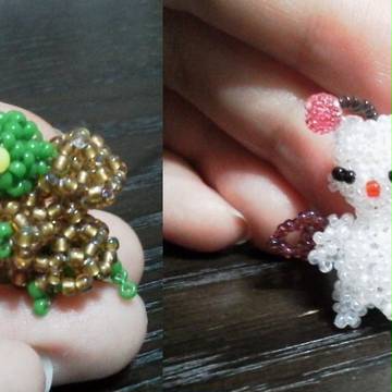FFのトンベリとモーグリをビーズで作ってみた