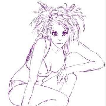 sketch of a girl (Steampunk)