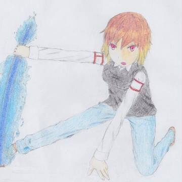色鉛筆で他人のオリジナルキャラ