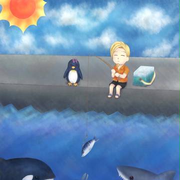 前方是青花魚