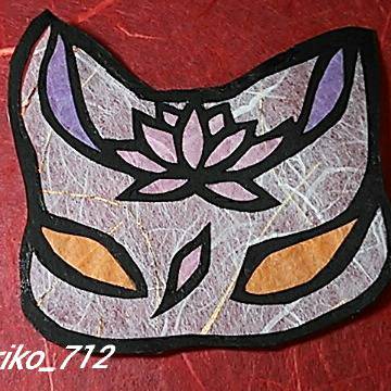 切り絵 狐面